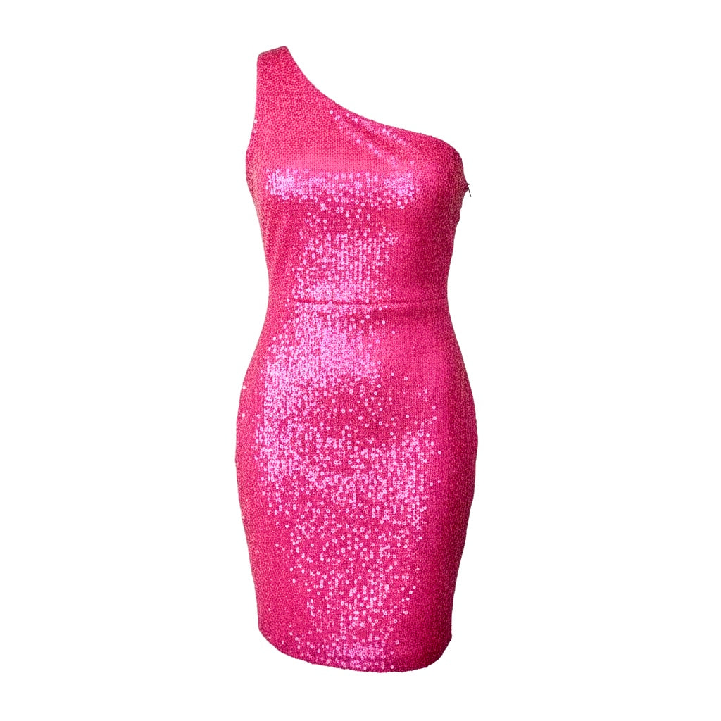 Vestido Poppy off shoulder fucsia de She Sky, boutique Sandra Vukasovic