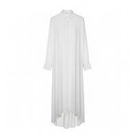 Vestido Nora blanco tipo camisa de Naíma, boutique Sandra Vukasovic Punta Arenas