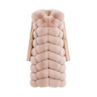 Abrigo Blush palo de rosa de Banessi Fur, boutique Sandra Vukasovic Punta Arenas