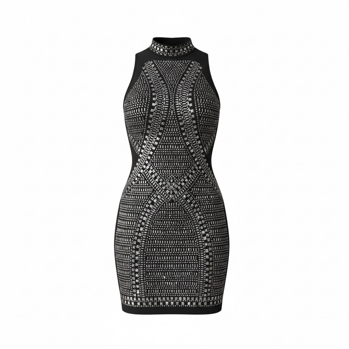 Vestido Mona con strass, diseño Sandra Vukasovic Punta Arenas