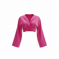 Camisa Estrella cropped fucsia de CIEN, boutique Sandra Vukasovic Punta Arenas