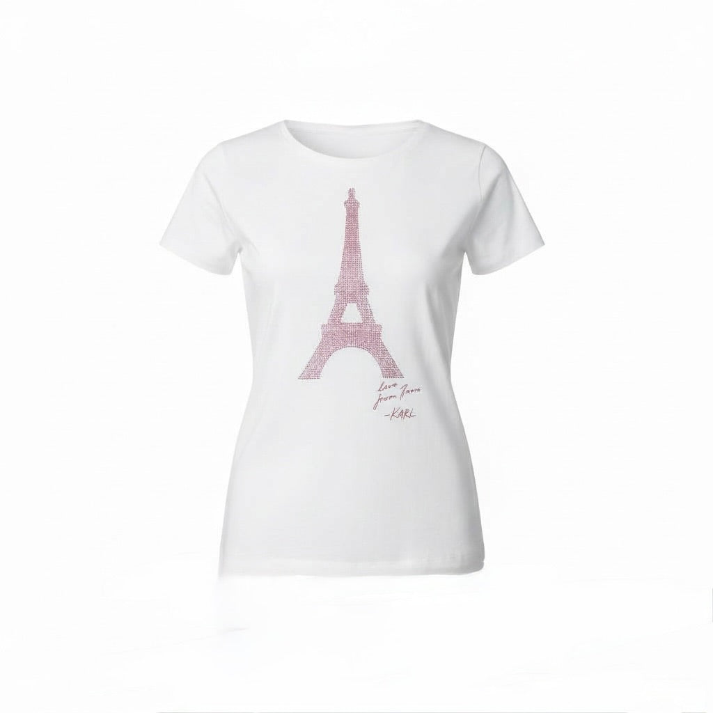Polera Quai blanca de Karl Lagerfeld, boutique Sandra Vukasovic Punta Arenas