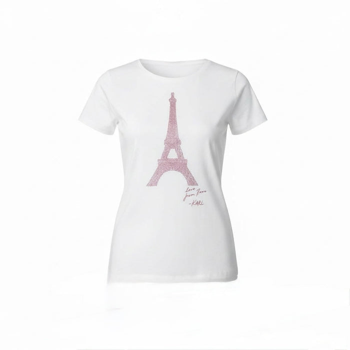 Polera Quai blanca de Karl Lagerfeld, boutique Sandra Vukasovic Punta Arenas