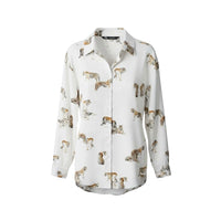 Camisa Wild blanca con estampado de tigres de Zara, boutique Sandra Vukasovic