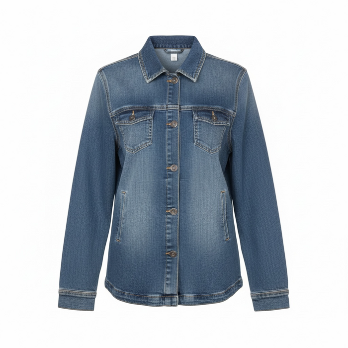 Chaqueta Denim con calaveras, diseño Sandra Vukasovic Punta Arenas